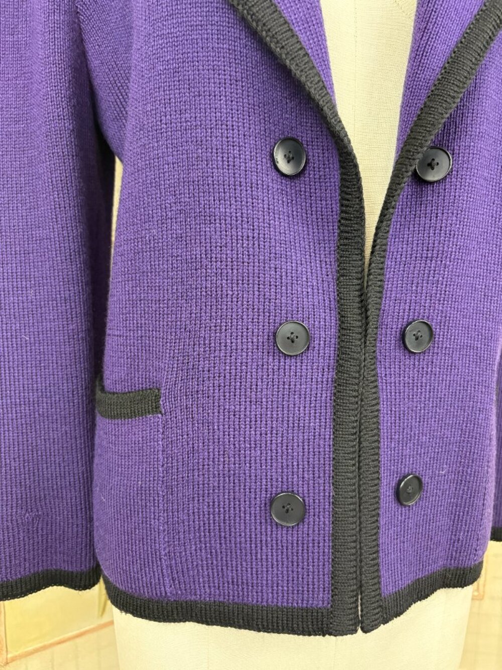 1980s Givenchy Cardigan, Purple - Picture 2 of 4